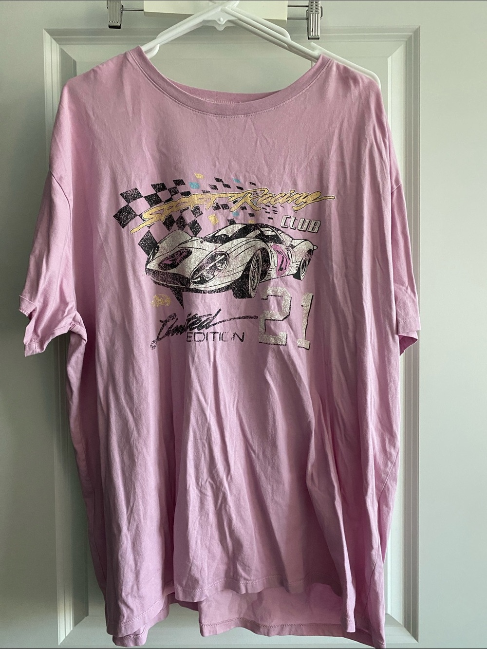 Ascot and Hart Pink Short Sleeve Racing Graphic Tee